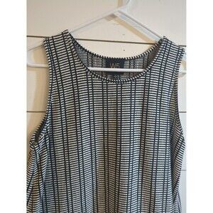 W5 tank top with fringe black white sleeveless summer boho Anthropologie